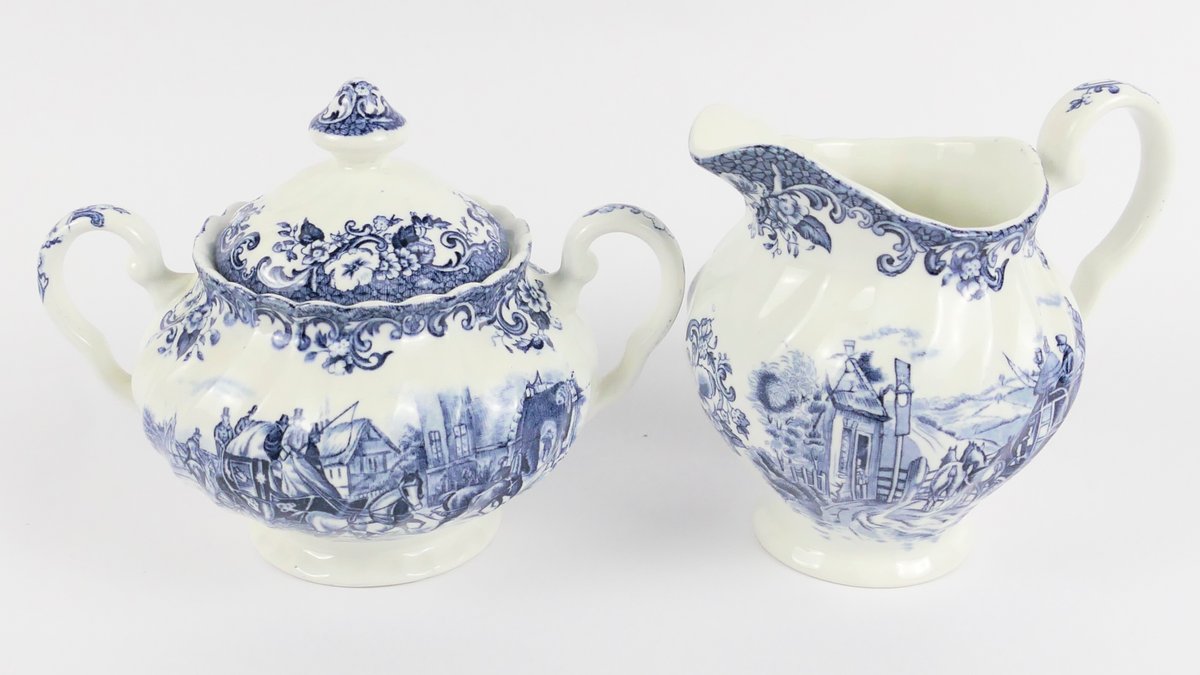 Johnson Brothers Creamer and Lidded Sugar Bowl