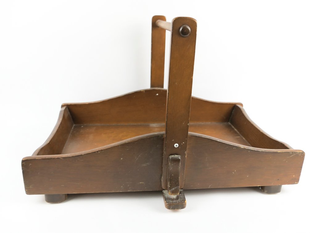 Dark Finish Wood Berry Gathering Tray Box