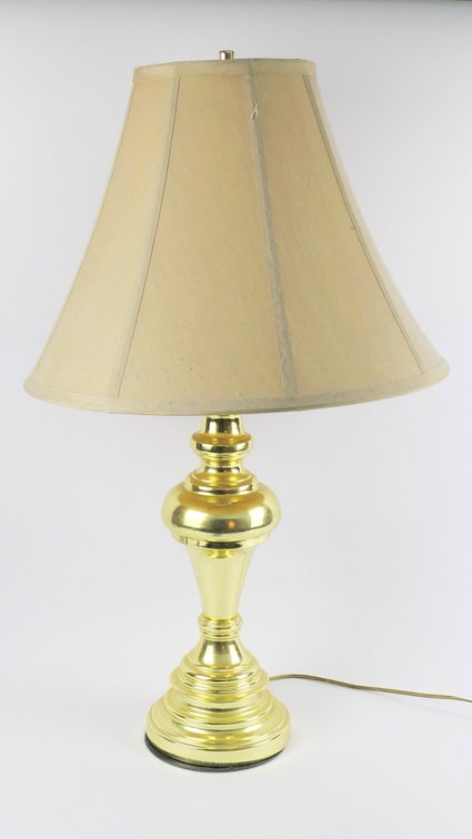 Brass Tone Metal Table Lamp