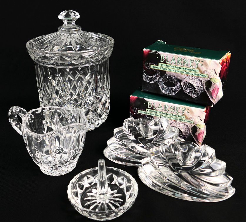 Collection of Crystal Hostess and Home Accent Pieces