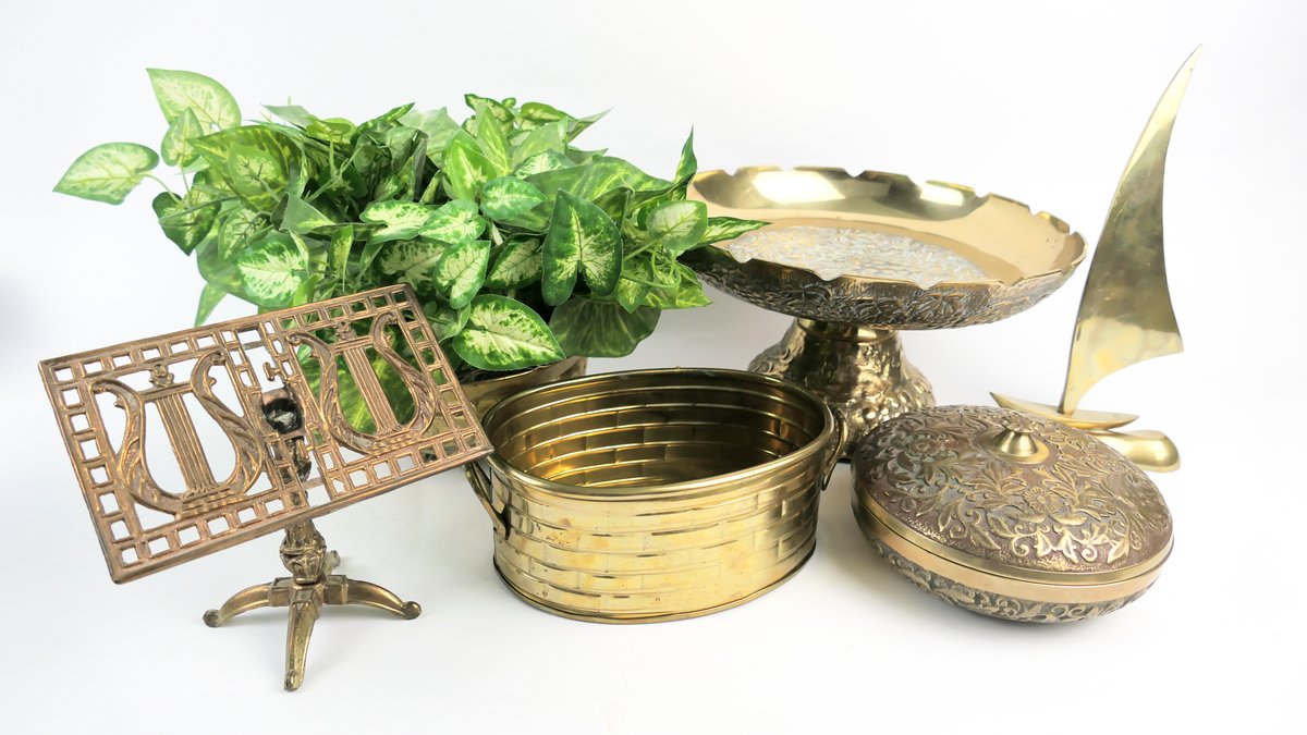 Collection of Brass Home Decor Items