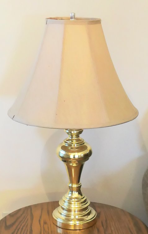 Brass Tone Metal Table Lamp
