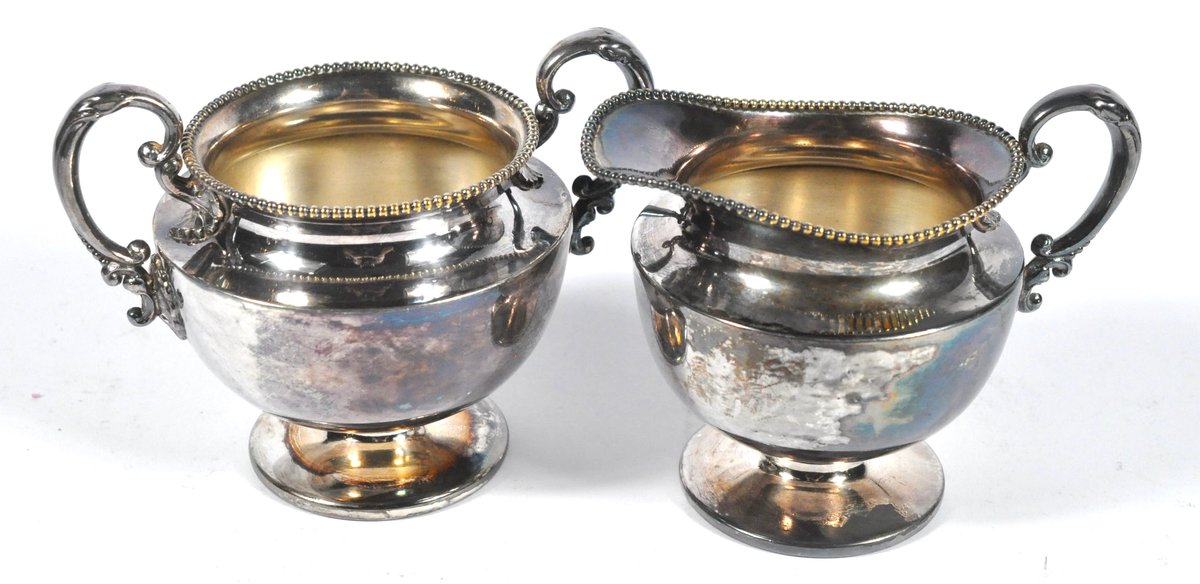 Silverplate Creamer and Sugar