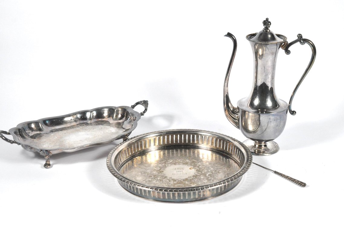 Four Pieces of Silverplate Serving Pieces