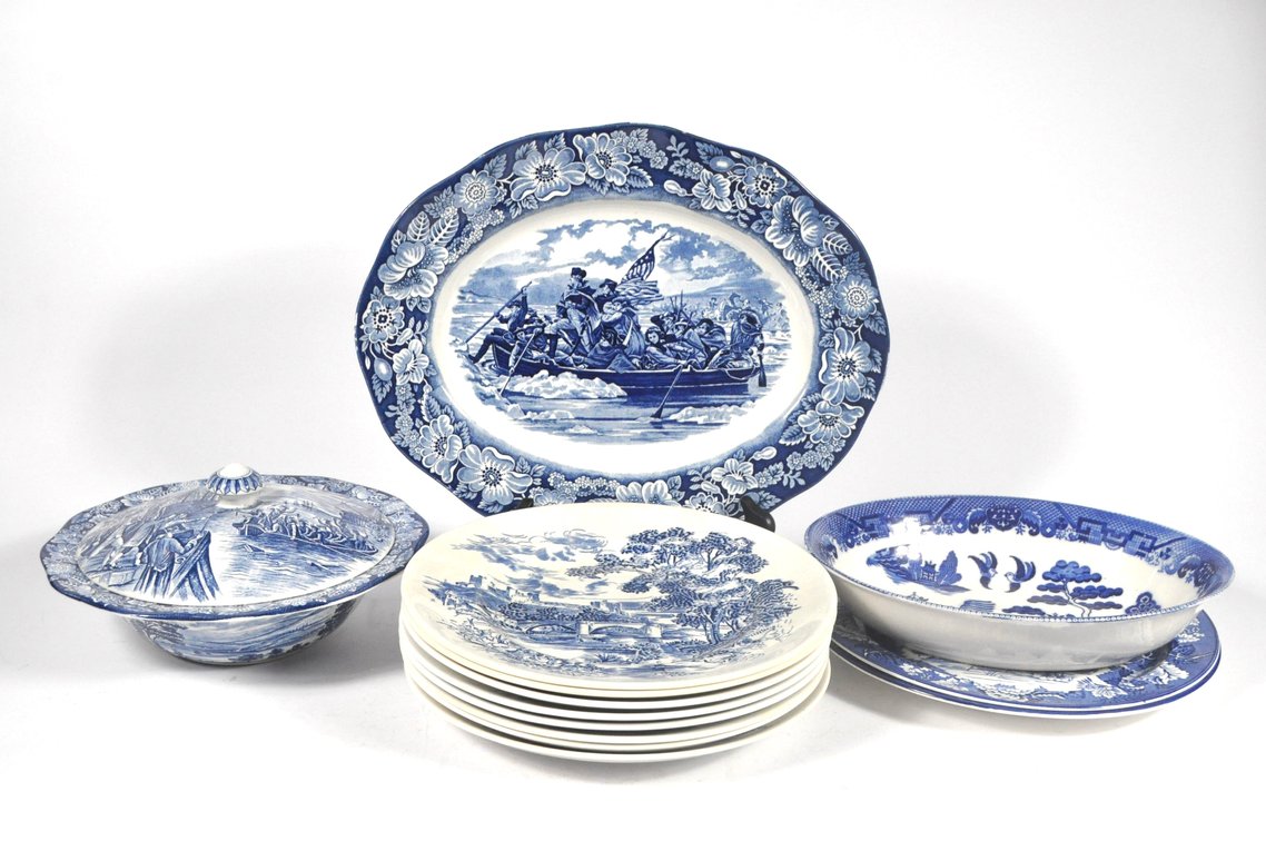 Blue and White Dishware