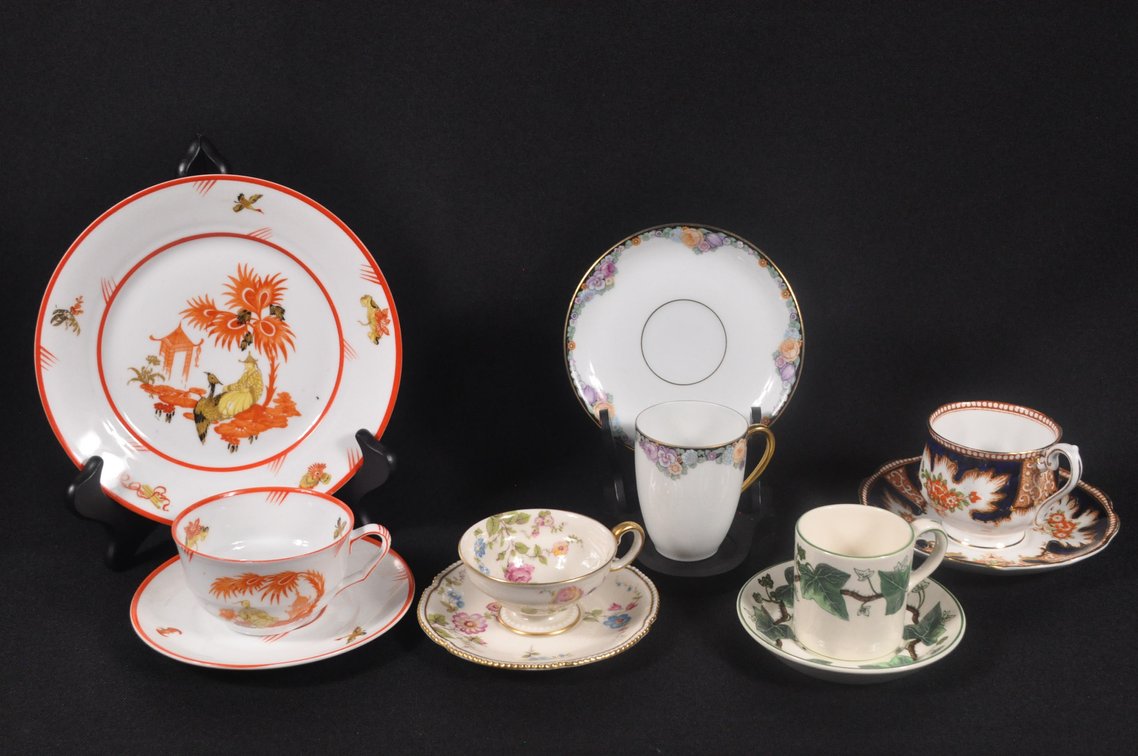 Five Sets of Teacups and Saucers