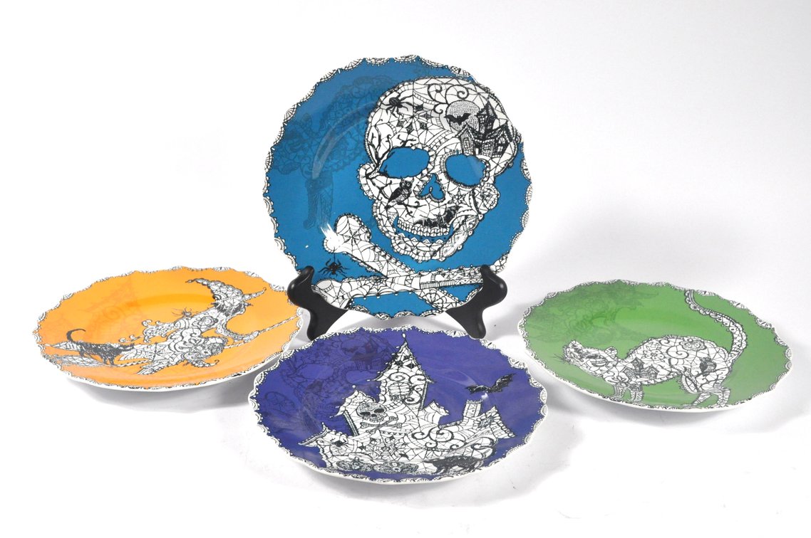 Four 222 Fifth Wiccan Lane Plates