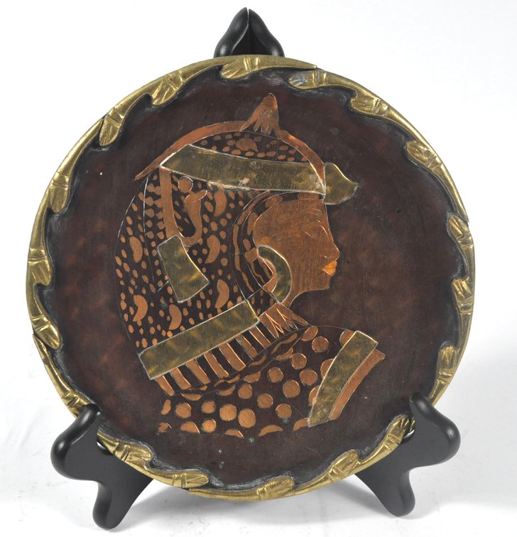Egyptian Style Copper and Brass Plate