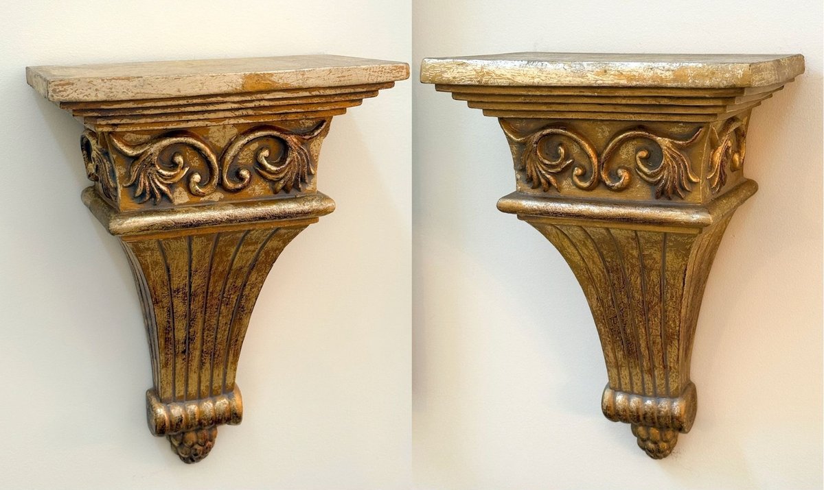 Pair of Decorative Wall Shelves