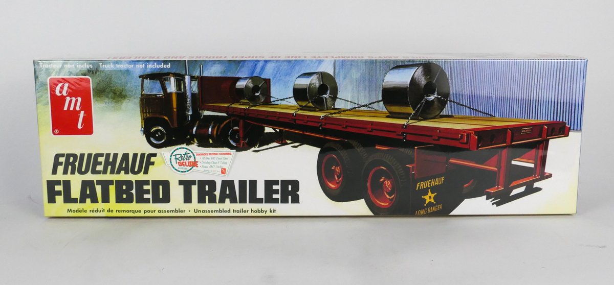 AMT Fruehauf Flatbed Trailer Unassembled Plastic Model Kit