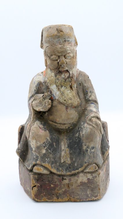 Antique Chinese Wood Statue