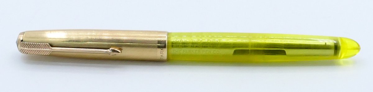 Transparent Yellow Parker 51 Demo Fountain Pen