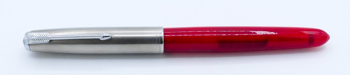 Transparent Red Parker 51 Fountain Pen