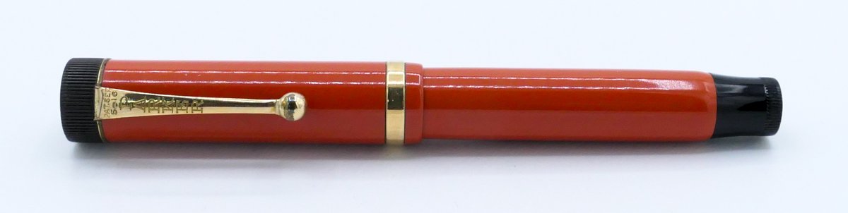 Orange Parker Duofold Jr. Fountain Pen