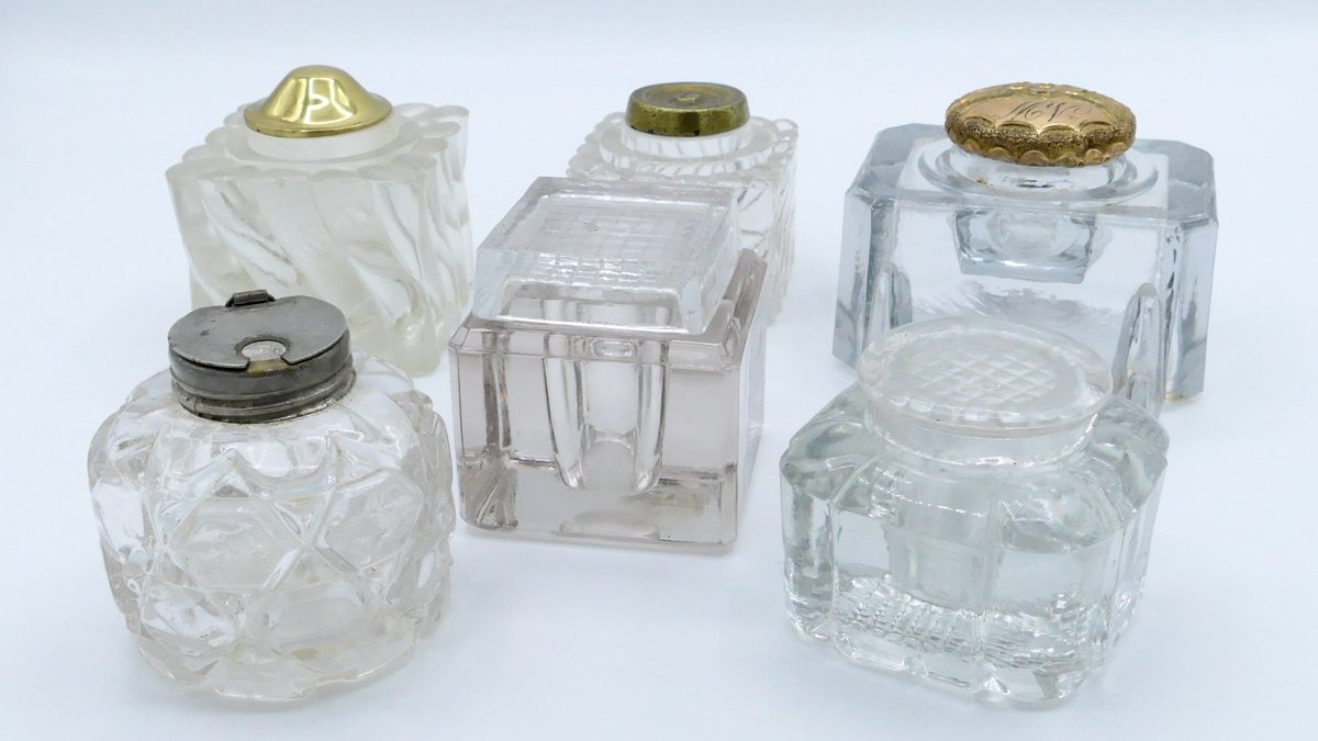 Early 20th Century Glass Inkwells