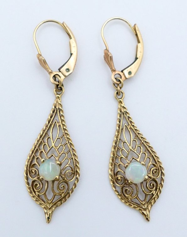 14K Gold and Opal Earrings
