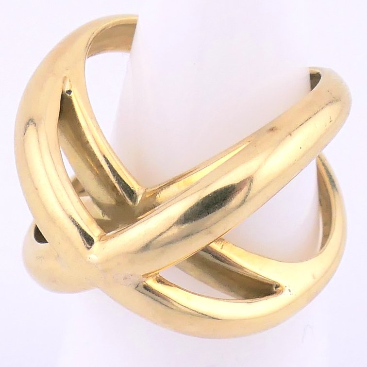 22K Gold Dimensional X Ring