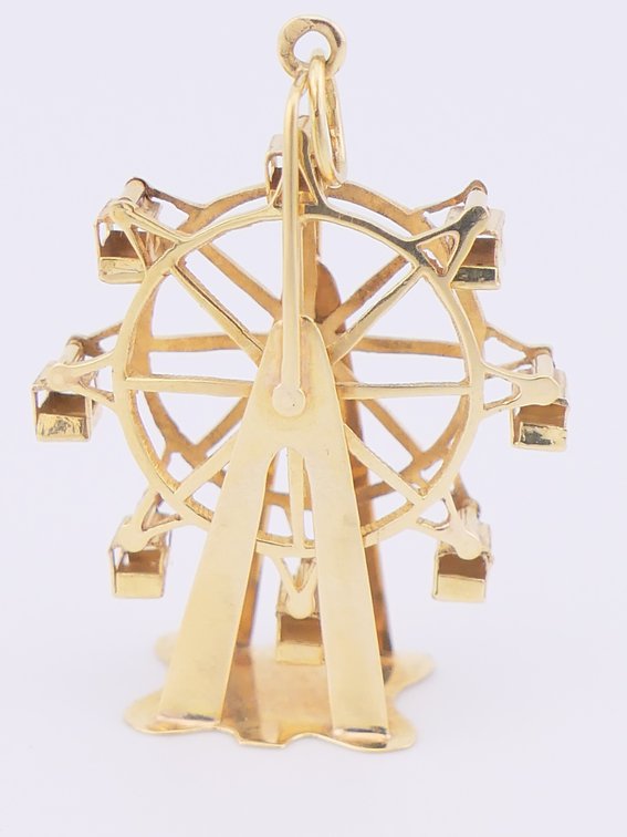 14K Gold Ferris Wheel Pendant/Charm