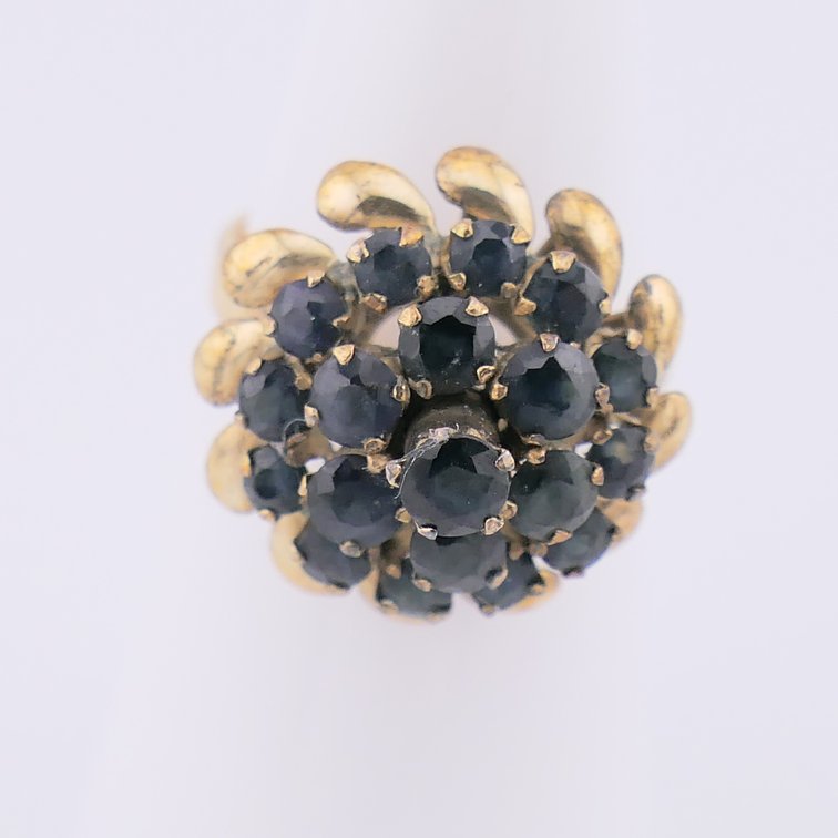 10K Gold and Sapphire Cocktail Ring