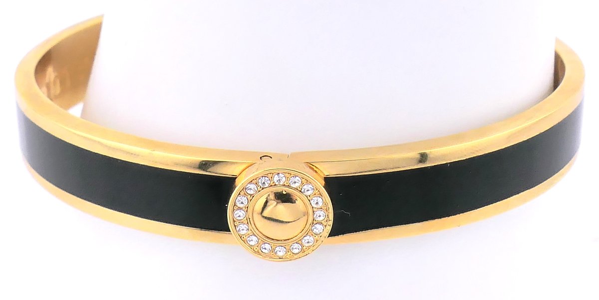 Halcyon Days Black and Gold Bangle