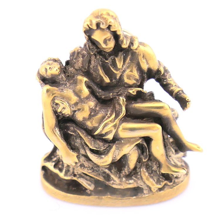 14K Gold La Pieta Pendant