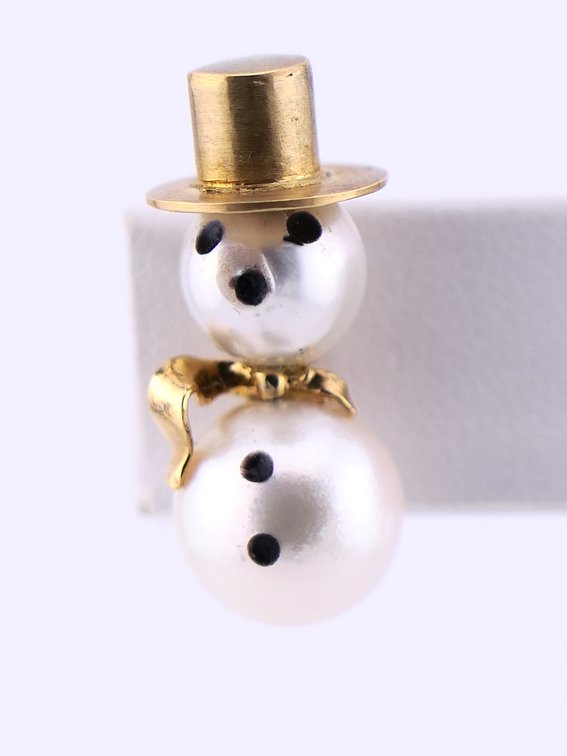 14K Gold and Pearl Earrings