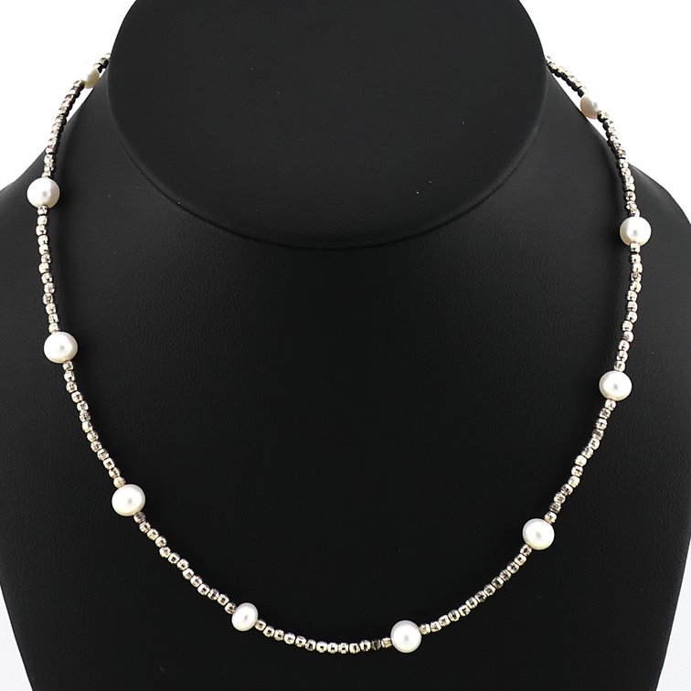 Sterling and Pearl Necklace