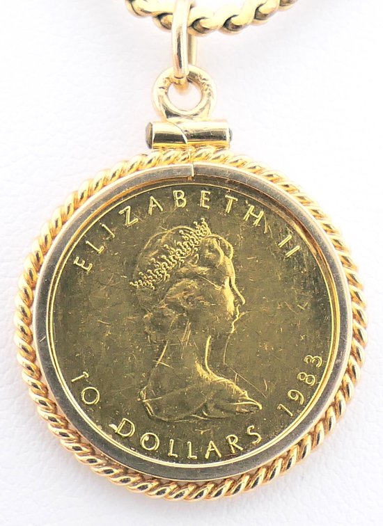 24K Gold Canadian Ten Dollar Pendant