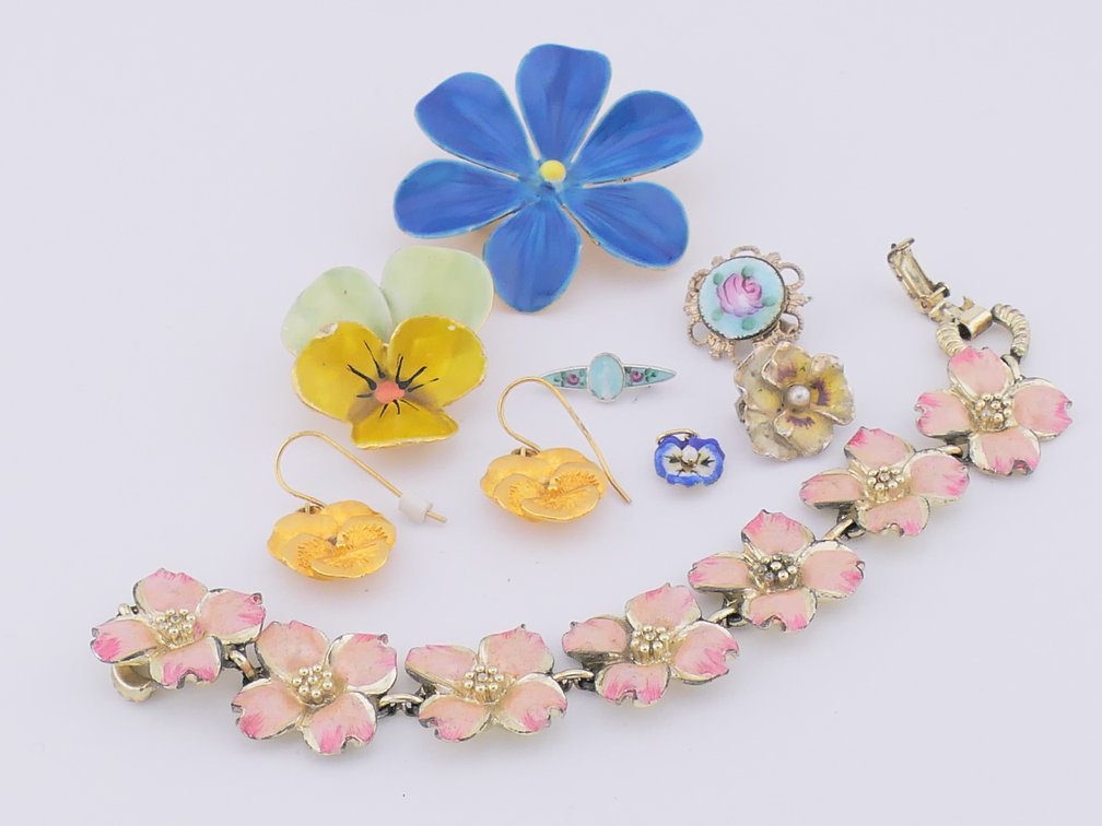 Enamel Floral Jewelry