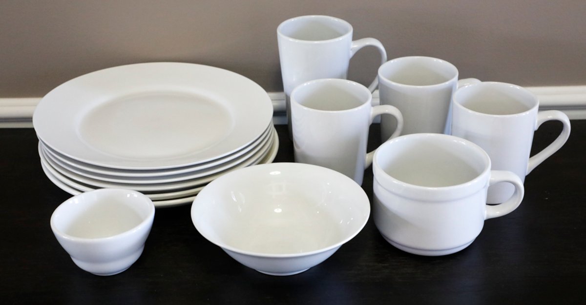 White Ceramic Dishware