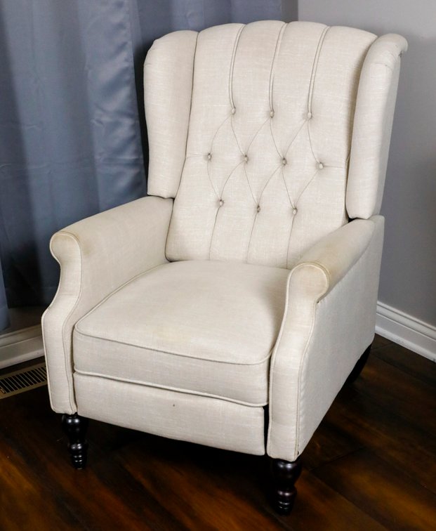 Wingback Style Upholstered Recliner Chair