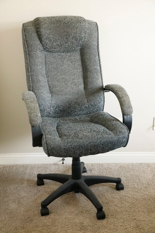 Gray Upholstered Home Executive Office Chair