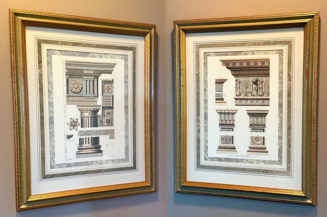 Two Framed Architectural Prints
