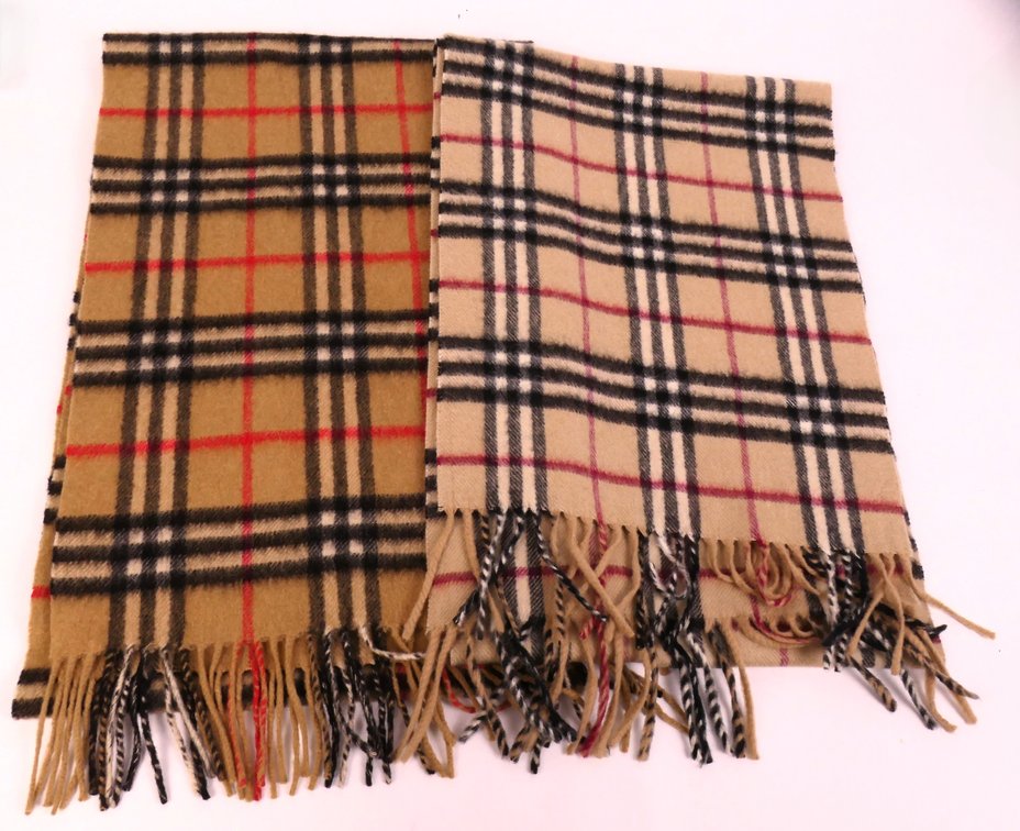 Two Burberry Cashmere Scarves