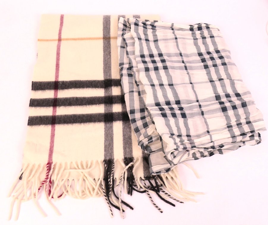 Two Burberry Scarves
