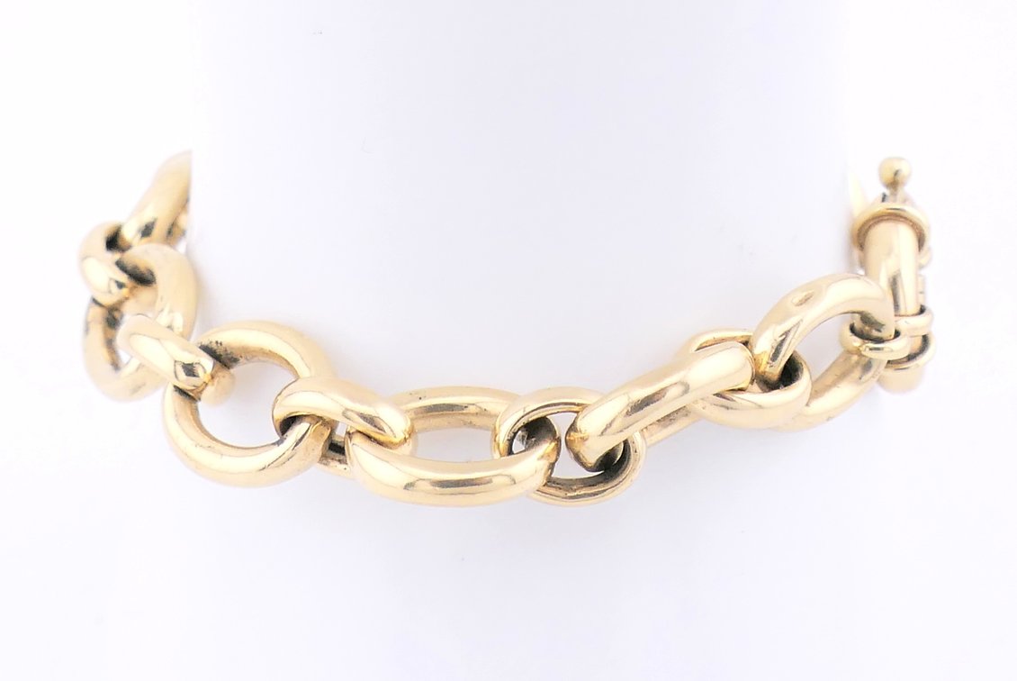 14K Gold Chain Link Bracelet
