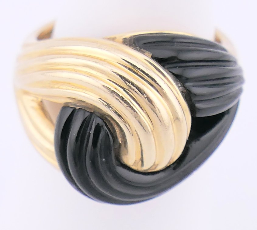 14K Gold and Onyx Ring