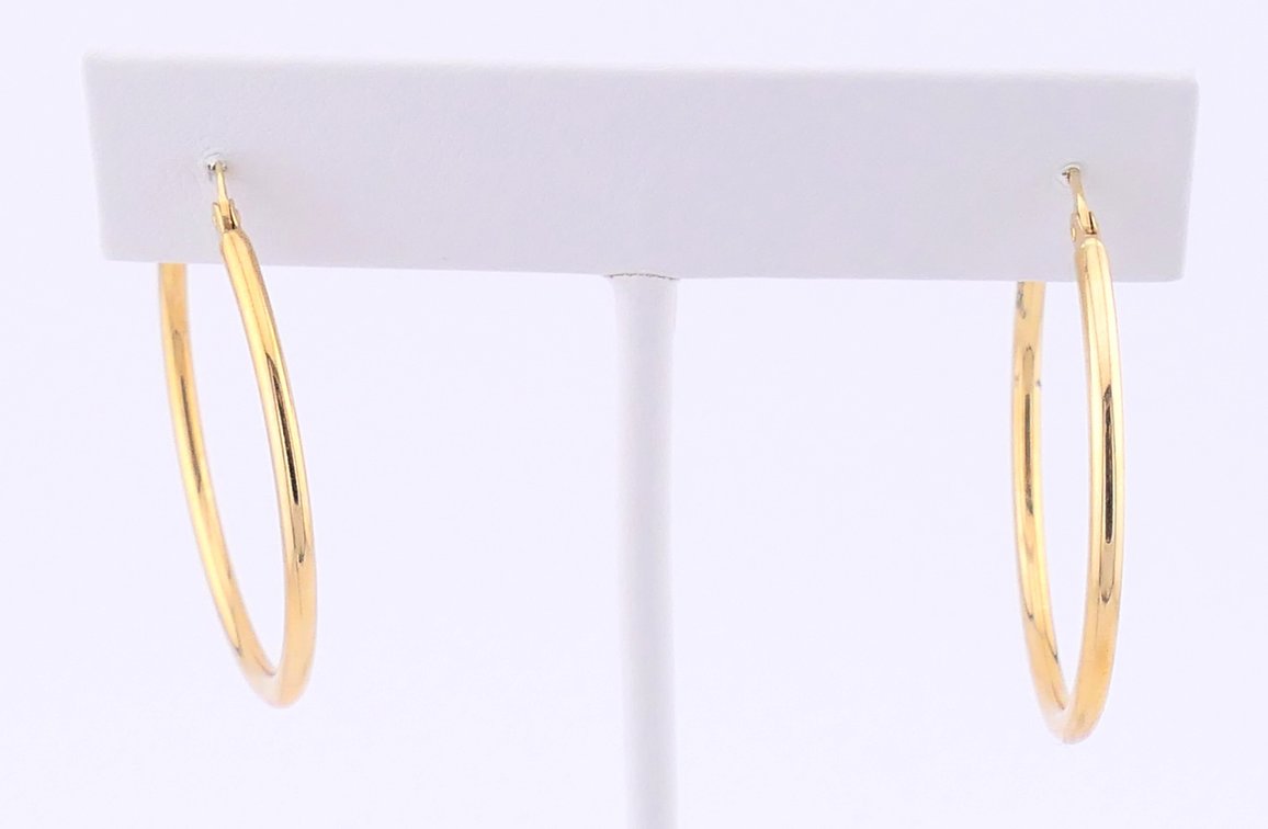 18K Gold Small Hoop Earrings