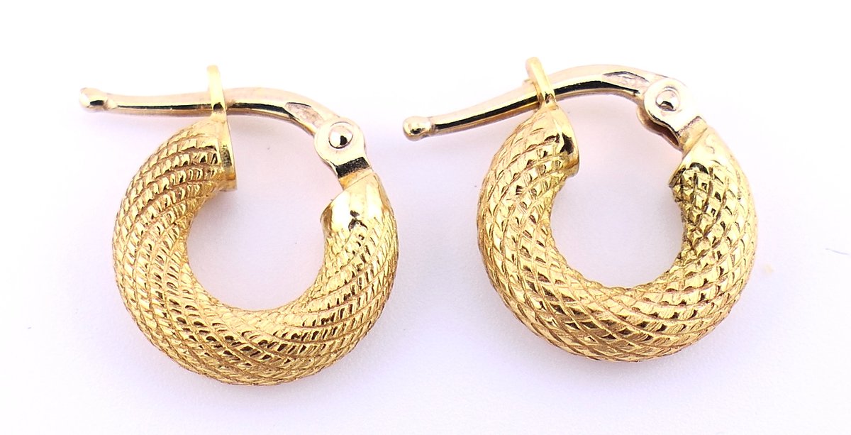 18K Gold Tiny Hoop Earrings