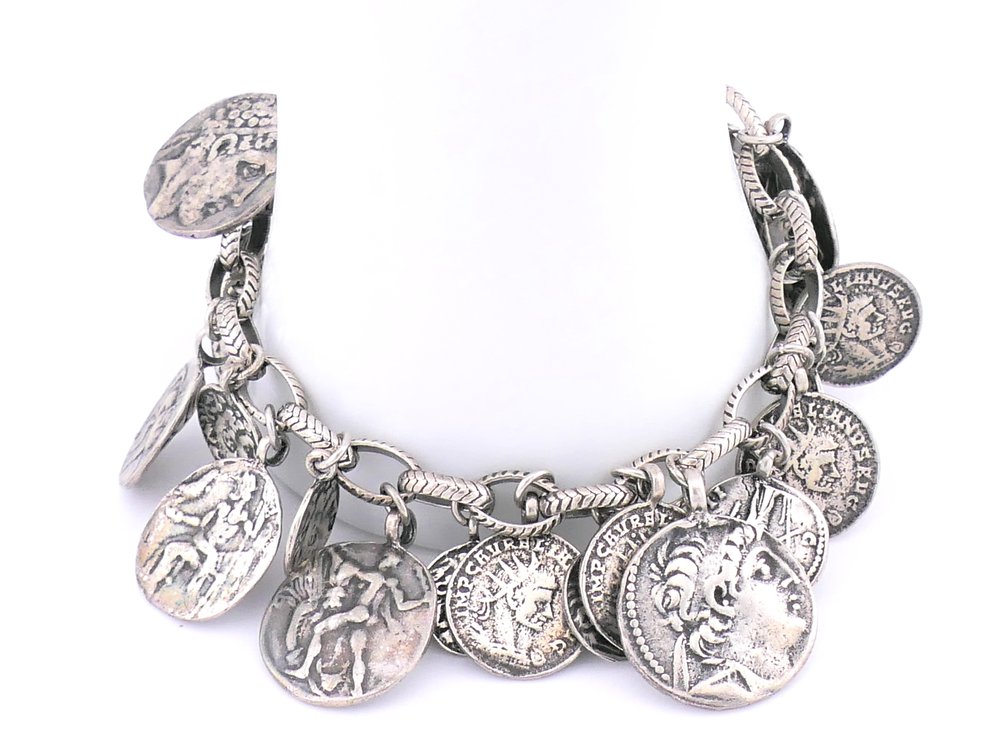 Sterling Roman Coin Bracelet
