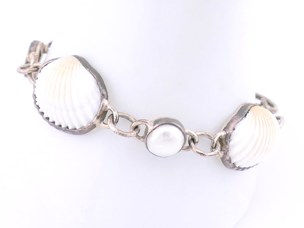 Sterling Seashell Bracelet