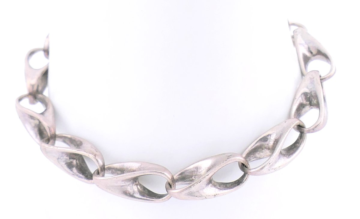 Sterling Robert Lee Morris Link Bracelet