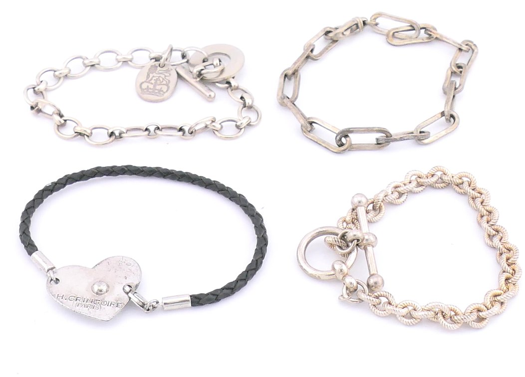 Four Sterling Bracelets