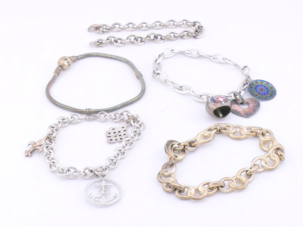 Five Sterling Bracelets