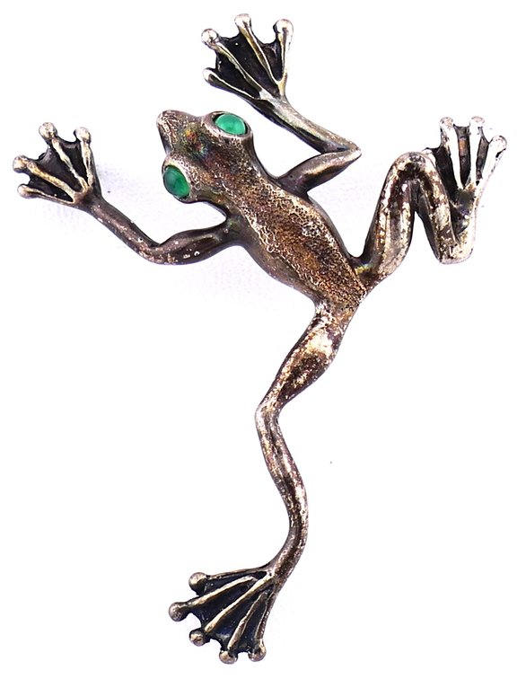 Sterling Frog Pin
