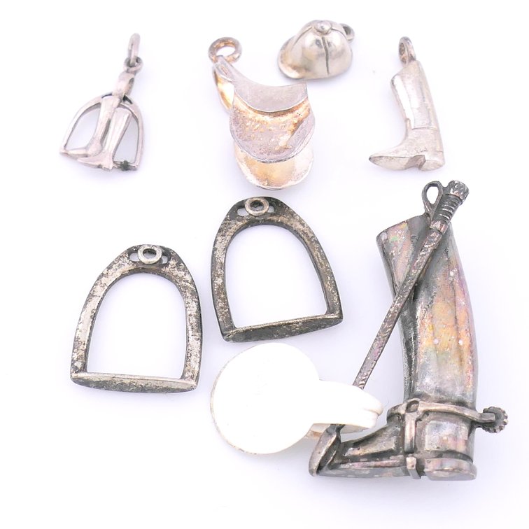 Sterling Riding Charms