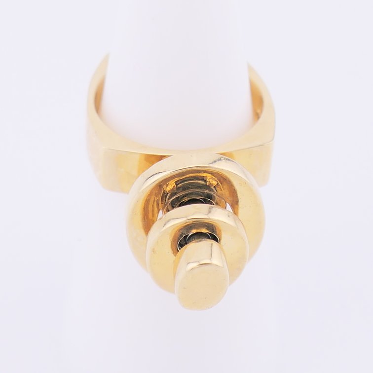 14K Gold Olsen Modernist Spinner Ring