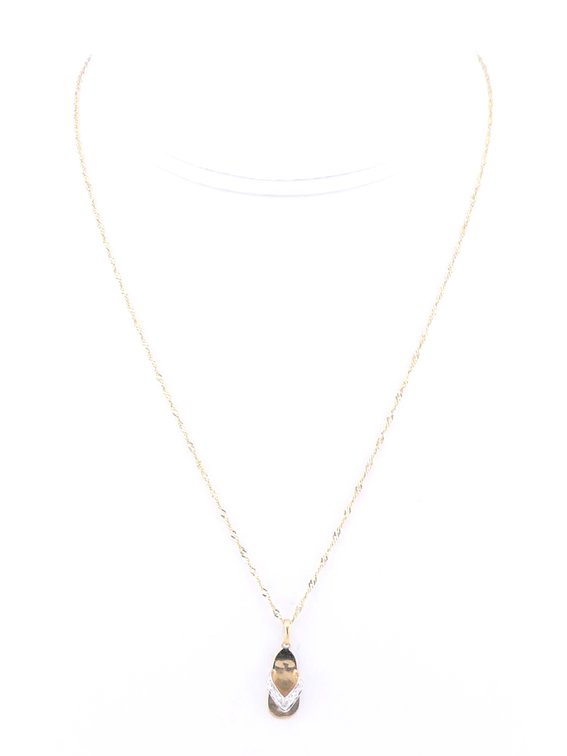 10K  Gold and Diamond Flip Flop Pendant on Chain