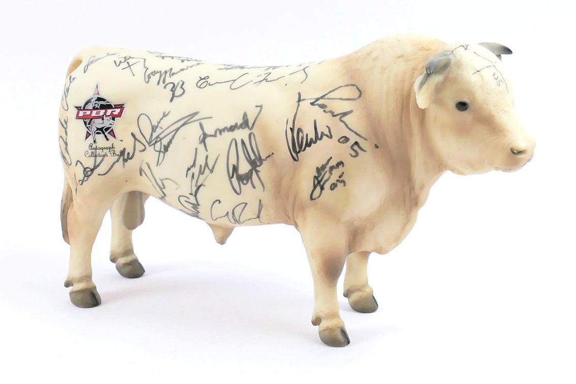 Breyer PBR Autograph Bull With Many Signatures