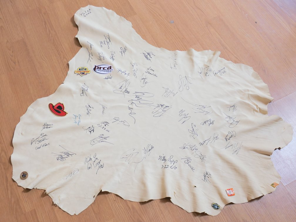 Autographed Tanned Cowhide